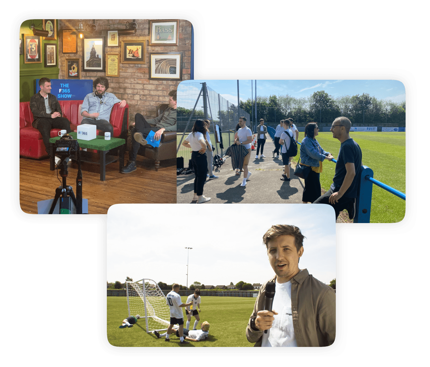 Photo collage of Planet Sport Group staff.